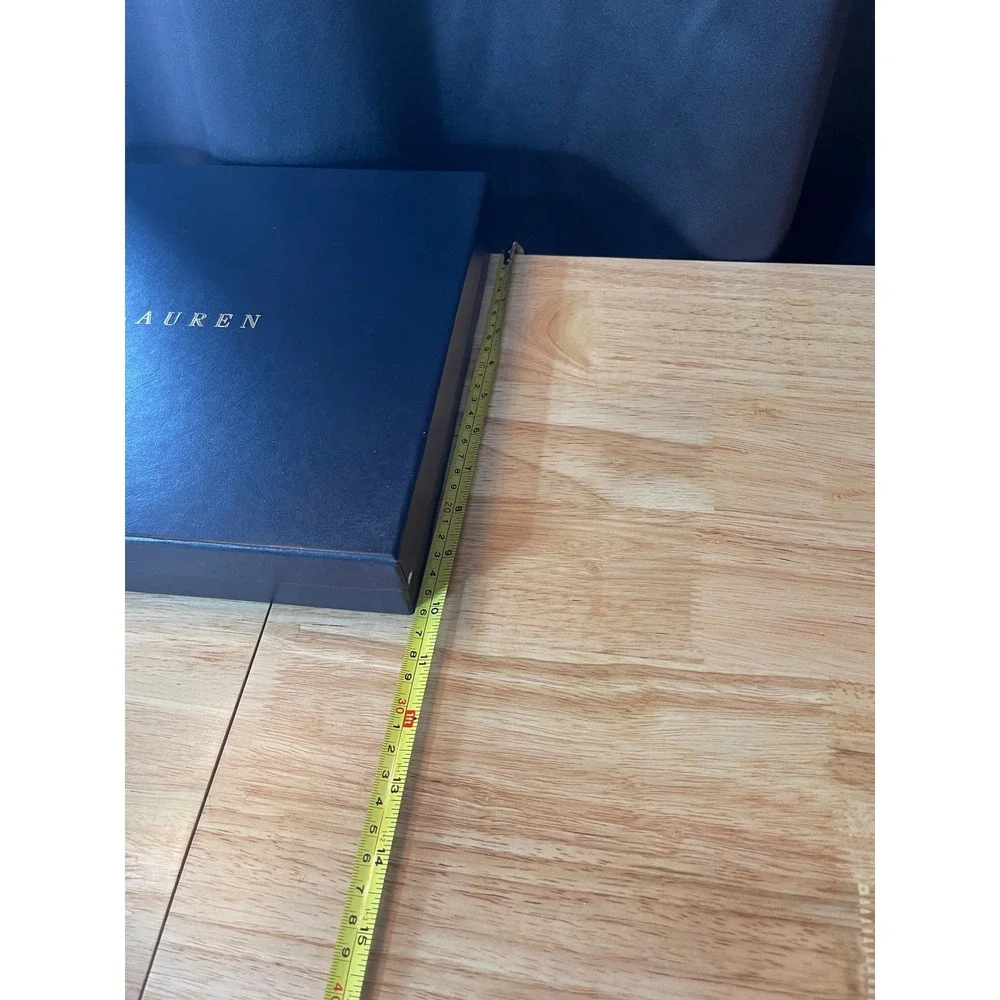 Ralph Lauren Navy Blue Gold Logo‎ Gift Presentation Box 14x10x2.5 with Tissue